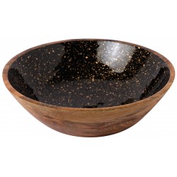 ΜΠΩΛ ΞΥΛΙΝΟ Ø 30Χ10CM ΜΑΥΡΟ GOLD SPOTS