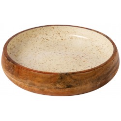 ΜΠΩΛ ΞΥΛΙΝΟ Ø 30Χ6CM ΛΕΥΚΟ GOLD SPOTS