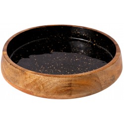 ΜΠΩΛ ΞΥΛΙΝΟ Ø 30Χ6CM ΜΑΥΡΟ GOLD SPOTS