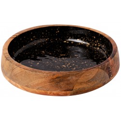ΜΠΩΛ ΞΥΛΙΝΟ Ø 25Χ6CM ΜΑΥΡΟ GOLD SPOTS