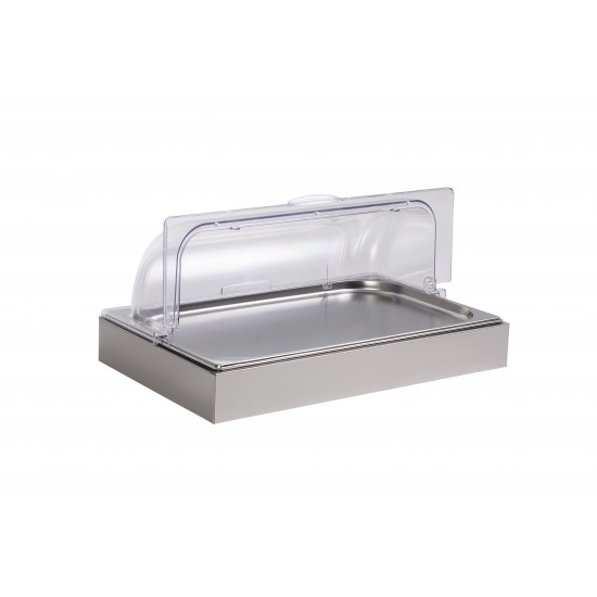ΨΥΧΟΜΕΝΗ ΒΙΤΡΙΝΑ GN 1/1  ME INOX ΒΑΣΗ ΚΑΙ ΠΑΓΟΚΥΣΤΕΣ