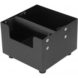 KNOCK BOX ΥΠΟΛΕΙΜΜΑΤΩΝ ΚΑΦΕ ΣΙΛΙΚΟΝΗΣ  ΙΝΟΧ ΜΑΥΡΟ 16x16x12 CM