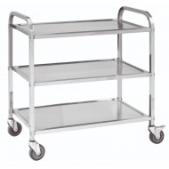 ΤΡΟΛΛΕΪ INOX 3 ΡΑΦΙΑ 95x50x95 CM