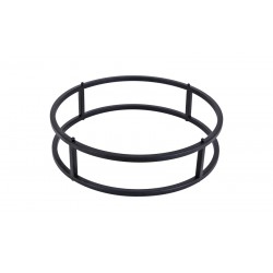 ΒΑΣΗ ΣΤΡΟΓΓΥΛΗ BLACK Ø32Χ8 CM IRON ΜΑΥΡΗ