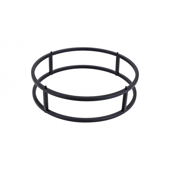 ΒΑΣΗ ΣΤΡΟΓΓΥΛΗ BLACK Ø32Χ8 CM IRON ΜΑΥΡΗ
