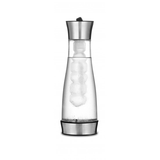 ΚΑΡΑΦΑ BOROSILICATE 1LT ΜΕ ΠΑΓΟΚΥΣΤΗ ΚΑΙ ΑΝΟΞΕΙΔΩΤΟ ΚΑΠΑΚΙ  SINO