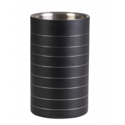 ΣΑΜΠΑΝΙΕΡΑ WINE COOLER 19.5Χ12 ΙΣΟΘΕΡΜΙΚΗ, ΜΑΥΡΗ ΜΕ ΡΑΒΔΩΣΕΙΣ