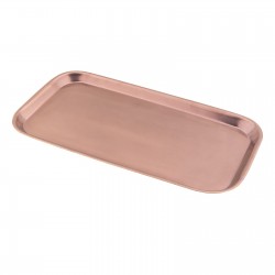 ΠΙΑΤΕΛΑ ΟΡΘΟΓΩΝΙΑ INOX COPPER MAT 26 x 13 CM
