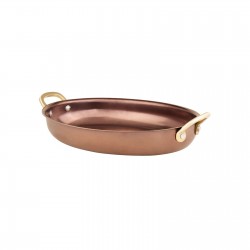 ΠΙΑΤΕΛΑ ΟΒΑΛ INOX COPPER MAT 19x13.5x3.25 CM ΜΕ ΜΠΡΟΥΤΖΙΝΑ ΧΕΡΟΥΛΙΑ