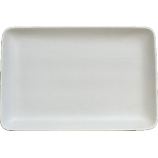 ΠΙΑΤΕΛΑ ΟΡΘΟΓΩΝΙΑ GOURMET 23 x 13 CM ΛΕΥΚΗ ΜΑΤ PRESTIGE ΠΟΡΣΕΛΑΝΗΣ