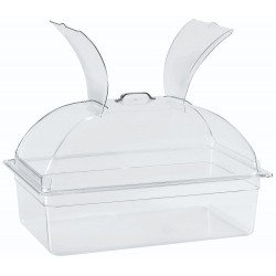 ΚΑΠΑΚΙ PC GN 1/1 53X32X18CM ΔΙΑΦΑΝΕΣ ΜΕ 2 ΠΟΡΤΕΣ
