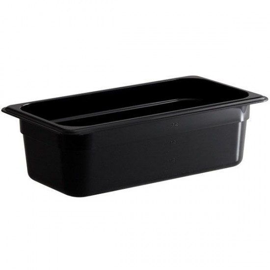 ΛΕΚΑΝΗ GASTRO 1/3 10CM POLYCARBONATE ΜΑΥΡΗ